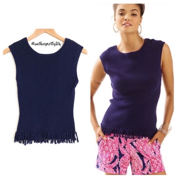 Lilly Pulitzer Sweaters - LILLY PULITZER Wellington Fringe Tank Sweater